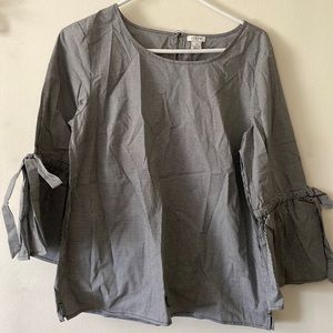 J.CREW Plaid Blouse (Cute Sleeves)